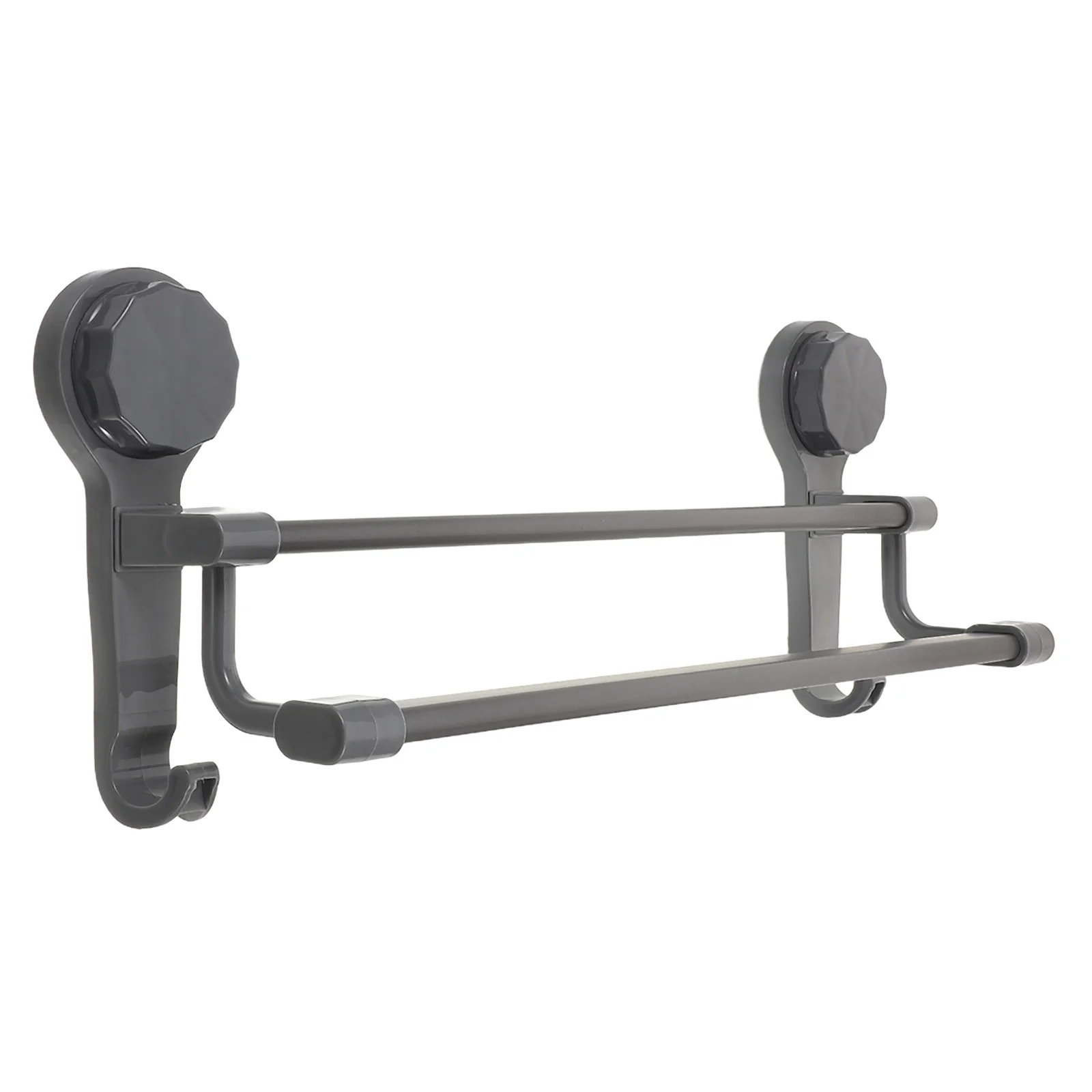 Double Suction Towel Rack No Drill Installation 40cm Wall Mounted Bathroom Kitchen Bath Towel Holder Organizer