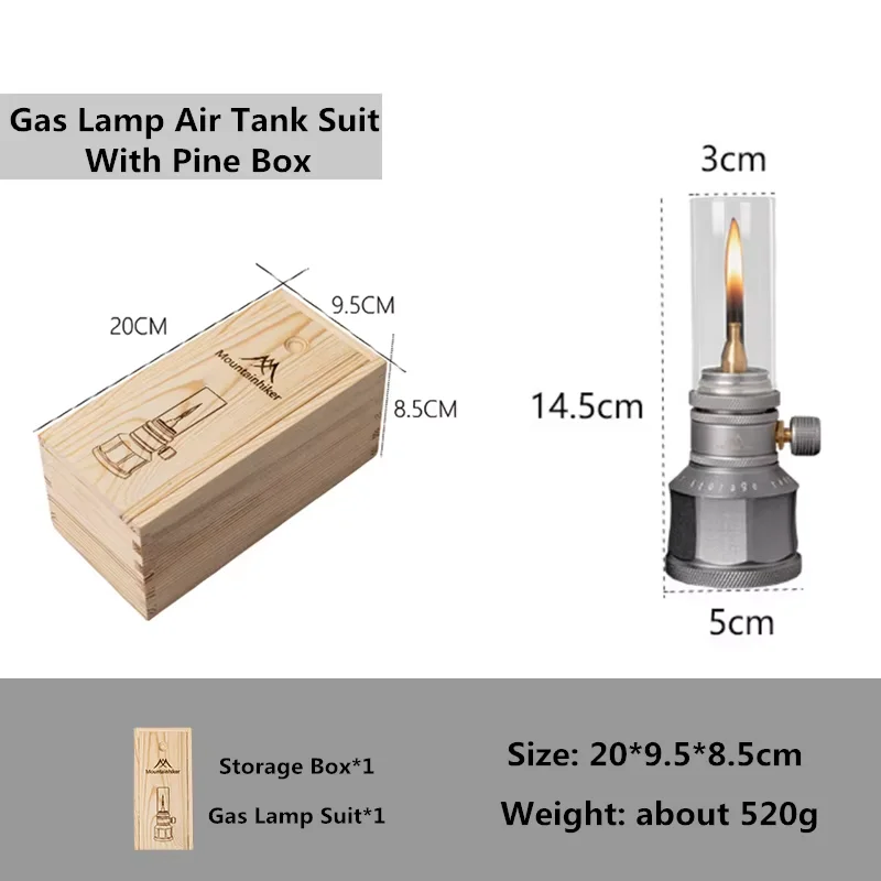 Mounthiker Outdoor Gas Light Set Picnic Camping Retro Decorative Ambience Light Creative Emotional Desktop Bedside Gas Light