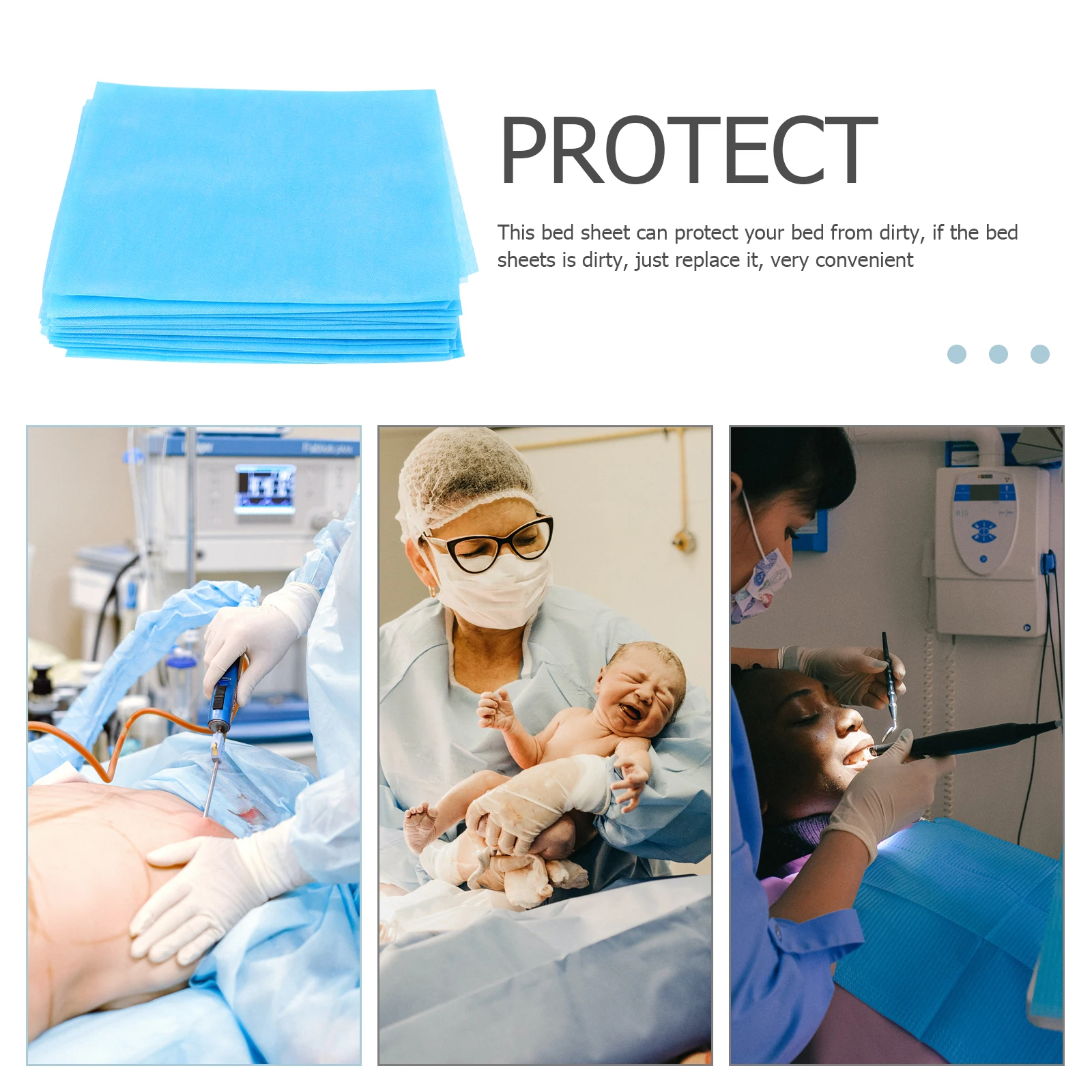 

20pcs Disposable Bed Sheets Pregnant Women Nursing Waterproof Non Woven Fabric Pads 60x80cm Home Hospital Practical