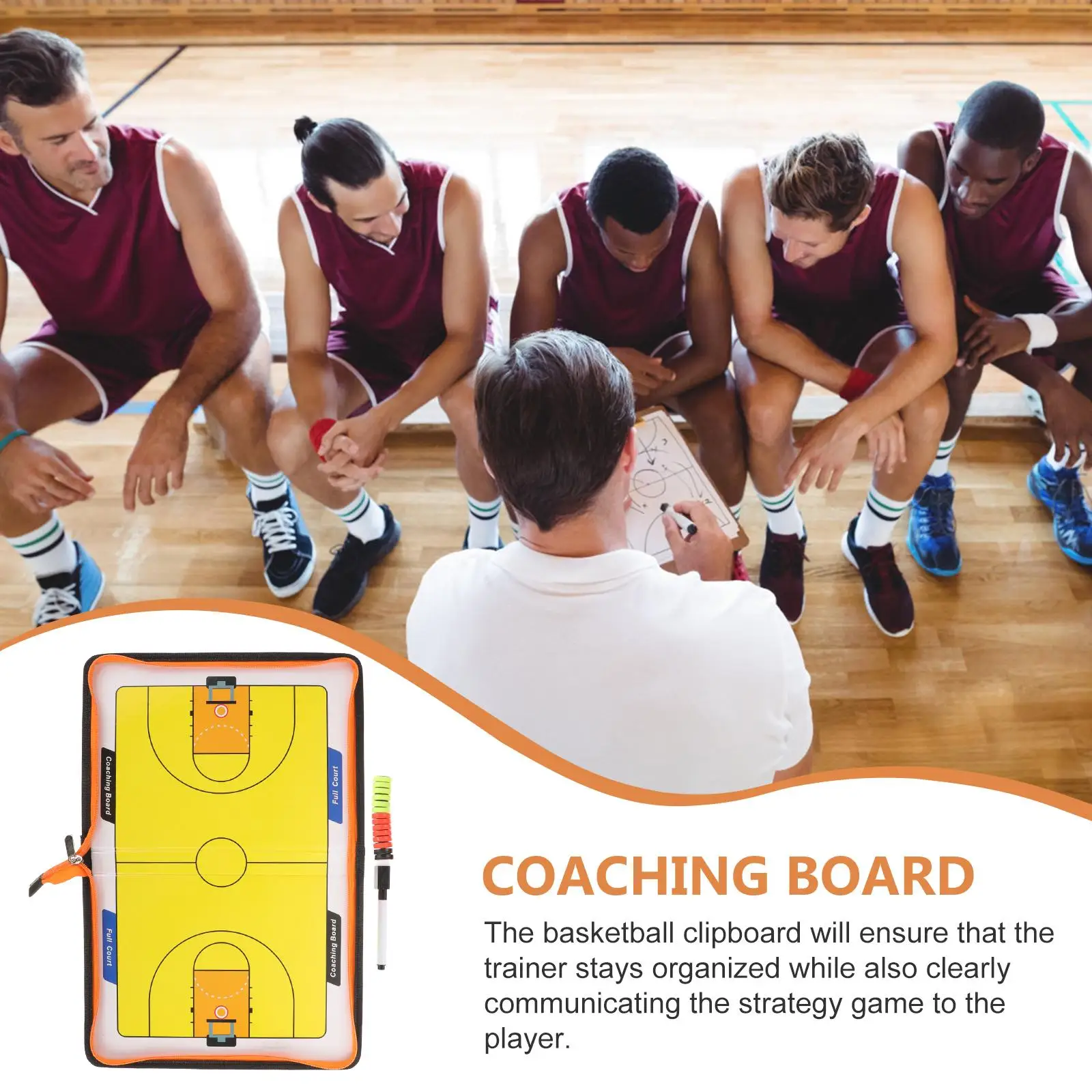 バスケットボールボード クリアプリント PU 耐久性のある多機能 使いやすい 戦略ゲーム コミュニケーショントレーニング