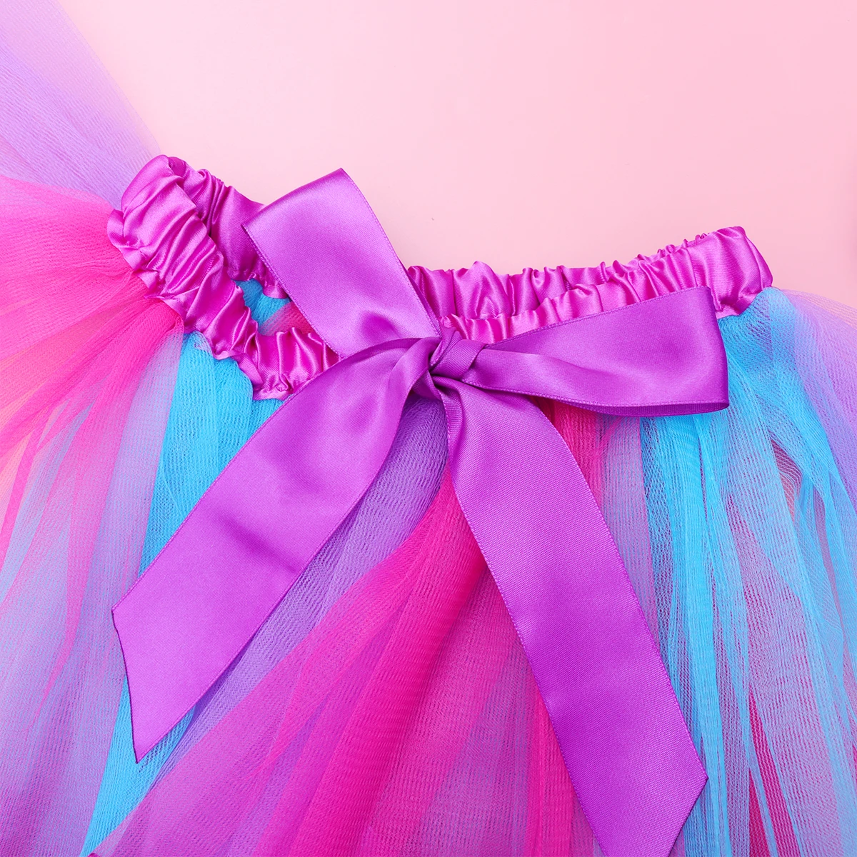

Unicorn Headdress Rainbow Skirt Kids Girls Tutu Costume Party Clothes Breathable Elastic Waist Bowknot Ribbon Adjustable Straps