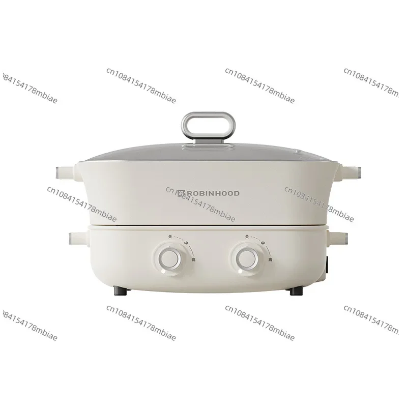 Split Mandarin Duck  Large Capacity Hot  Household Cooking  Electric Hot Pot Frying Pan Electric Cooking Pot 6.5L