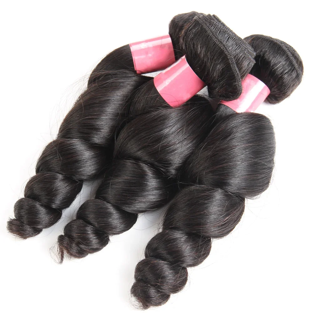 Loose Wave Bundles Human Hair Bundles 3pcs Hair Bundles Brazilian Hair Weave Bundles Human Hair Extensions Remy Hair Bundles