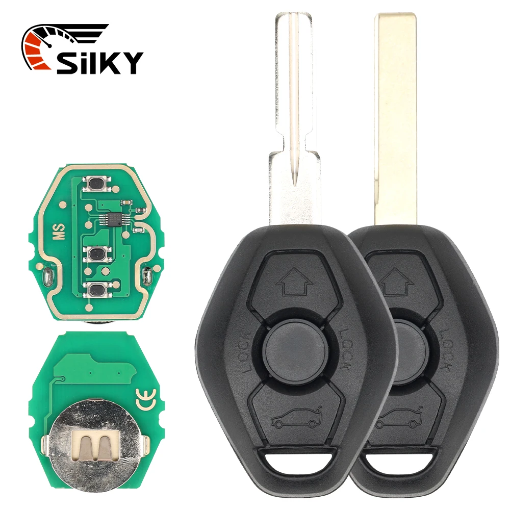 SilKY EWS Sytem Car Remote Key for BMW E38 E39 E46 X3 X5 Z3 Z4 1/3/5/7 Series 315/433MHz ID44 Chip Keyless Entry Transmitter