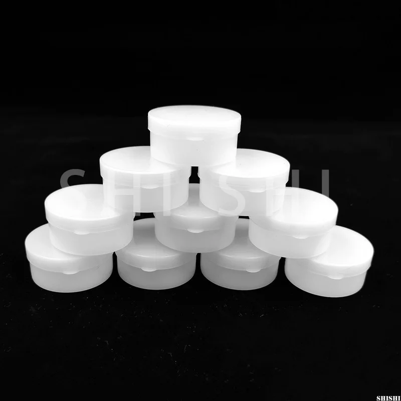 50pcs vazio frasco cosmético recipiente de maquiagem redonda garrafas recarregáveis potes rosto creme sombra recipiente gel caixa pacote 5ml 50ml