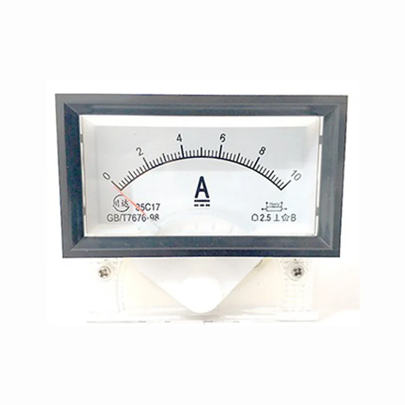 Analógico medidor de painel atual, amperímetro para testes de circuito, Ampere Tester Gauge, 85C17 DC, 1A, 2A, 3A, 5A, 10A, 15A, 20A, 30A, 50A, 75A,