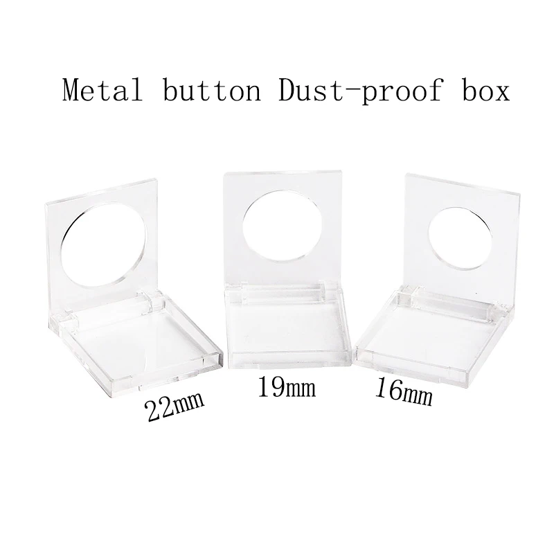 2pcs Dust Proof Cap Used For Metal Button 16mm/19m/22mm Water Proof Protective Cover Transparent Protection Box