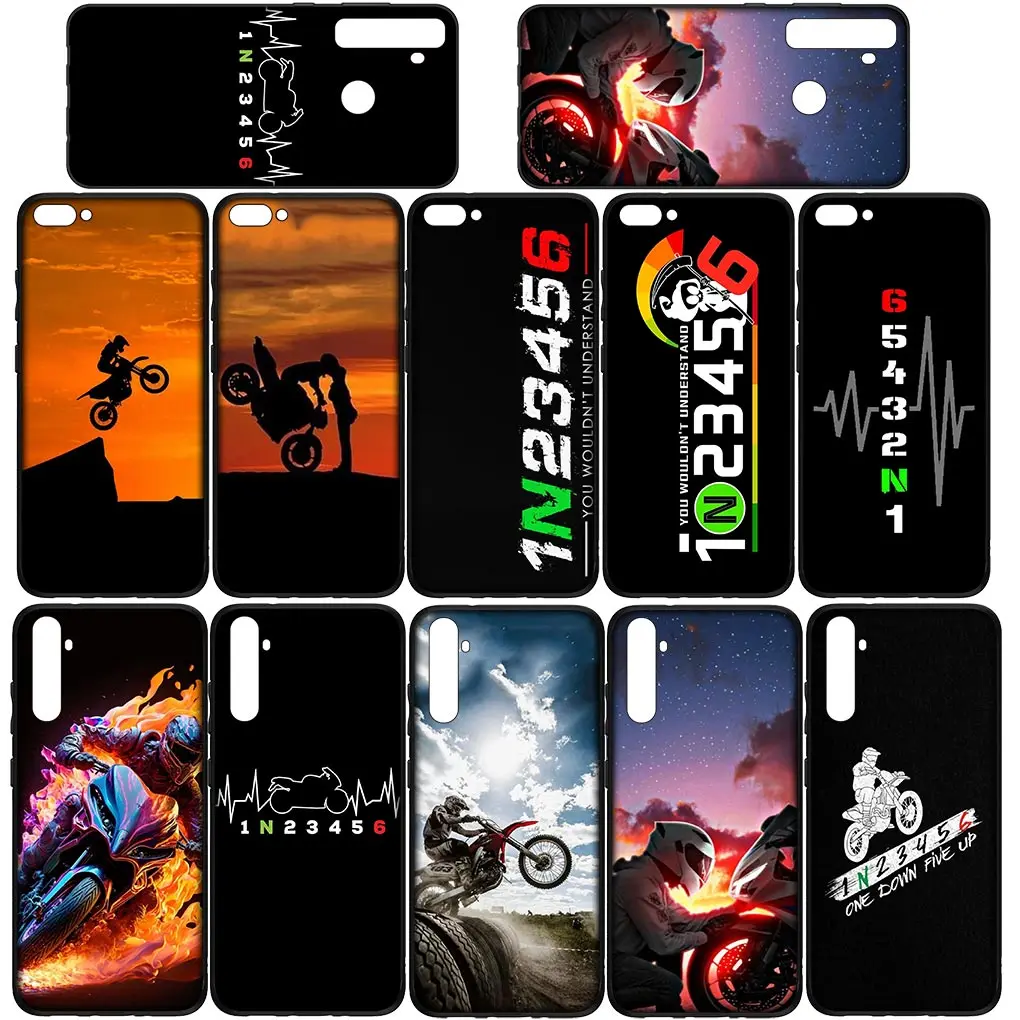 1N23456 Motorcycle Motorbike Cycling Phone for Huawei P30 P20 P10 Y6 Y7 Y9 Prime Mate 10 20 Pro Lite Y9A Y8S P Smart 2019 Case