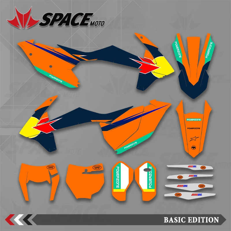 

SPACE MOTO графический фон наклейки наклейки мотоцикл для KTM 16-18SXF 17-19EXC