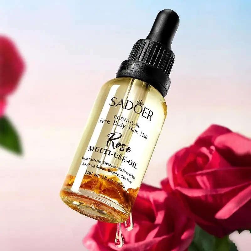 

SADOER Dried Rose Multi-Effect Massage Oil 55ml Facial Rejuvenating Essential Oil Moisturizing Lightening Fine Lines Body Oil