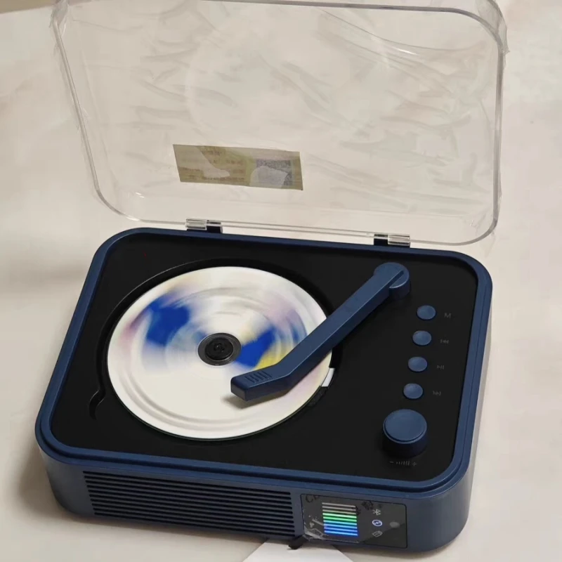 

Retro CD Player with Bluetooth,Portable CD Player Bluetooth Speaker Supports CD/USB/AUX, 4000mAh Rechargeable for Home/Office