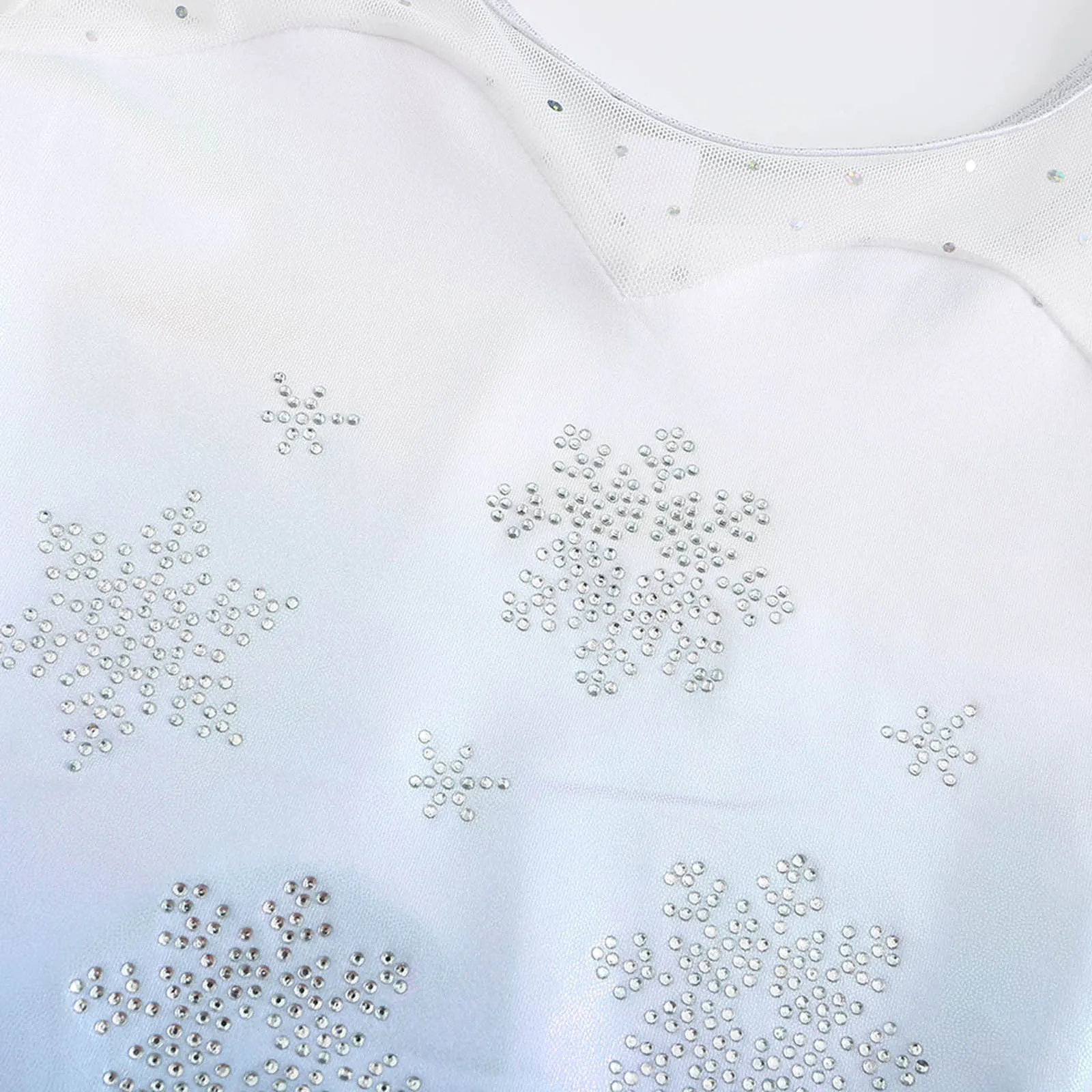 3 قطعة أطفال بنات الجمباز يوتار غنائي الباليه الرقص التدريب زي سباركلي ندفة الثلج كم طويل ارتداءها + السراويل + ربطة الشعر #1