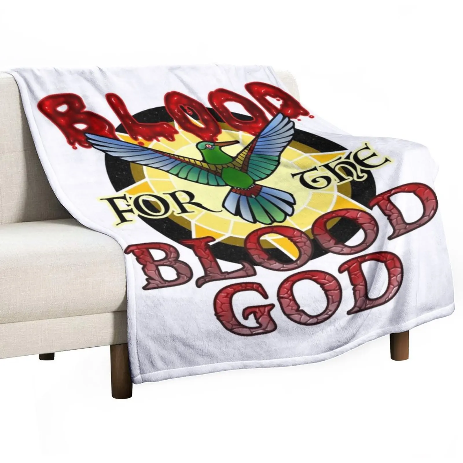 

Blood for the Blood God Throw Blanket Soft Plush Plaid Thermal Blanket anime Fluffy Blankets Large