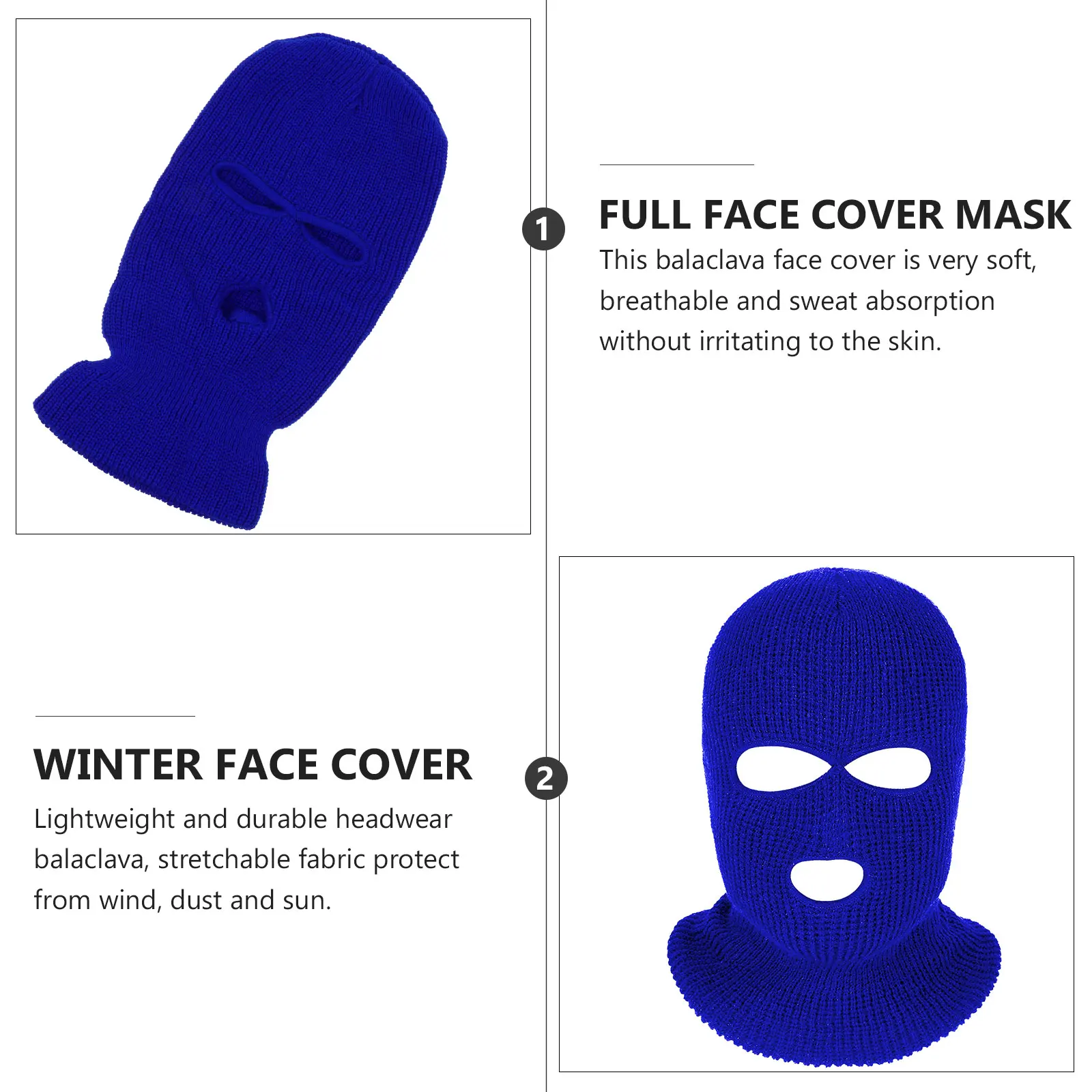 

Warm Knitted Hat Colorful Cap with Neck Flap Protection Outdoor Yarn Hats