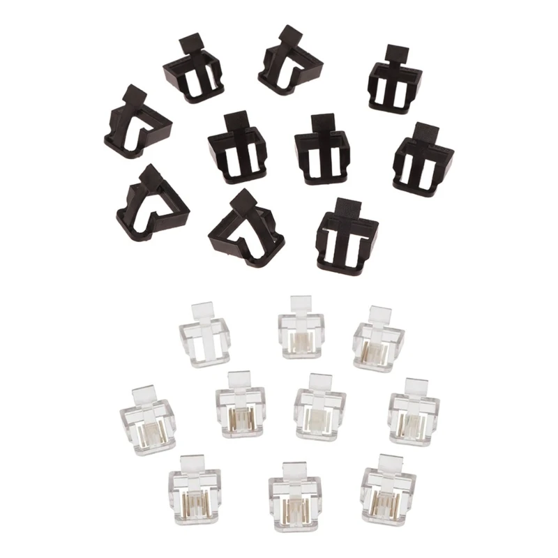 587B 10Pieces RJ45 Connector Repair Clips Covers Compatibles Cat5e Cat6 Ethernet Cables for Home Office Use