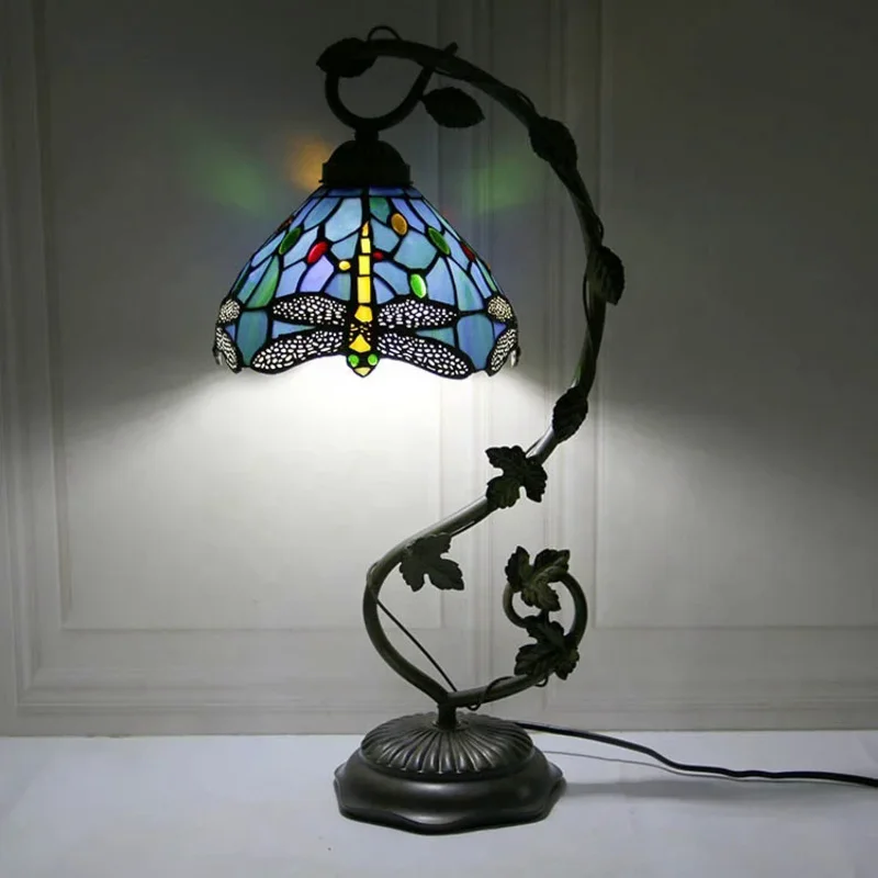 

Tiffany Lamp Dragonfly Style Stained Glass Table Lamps