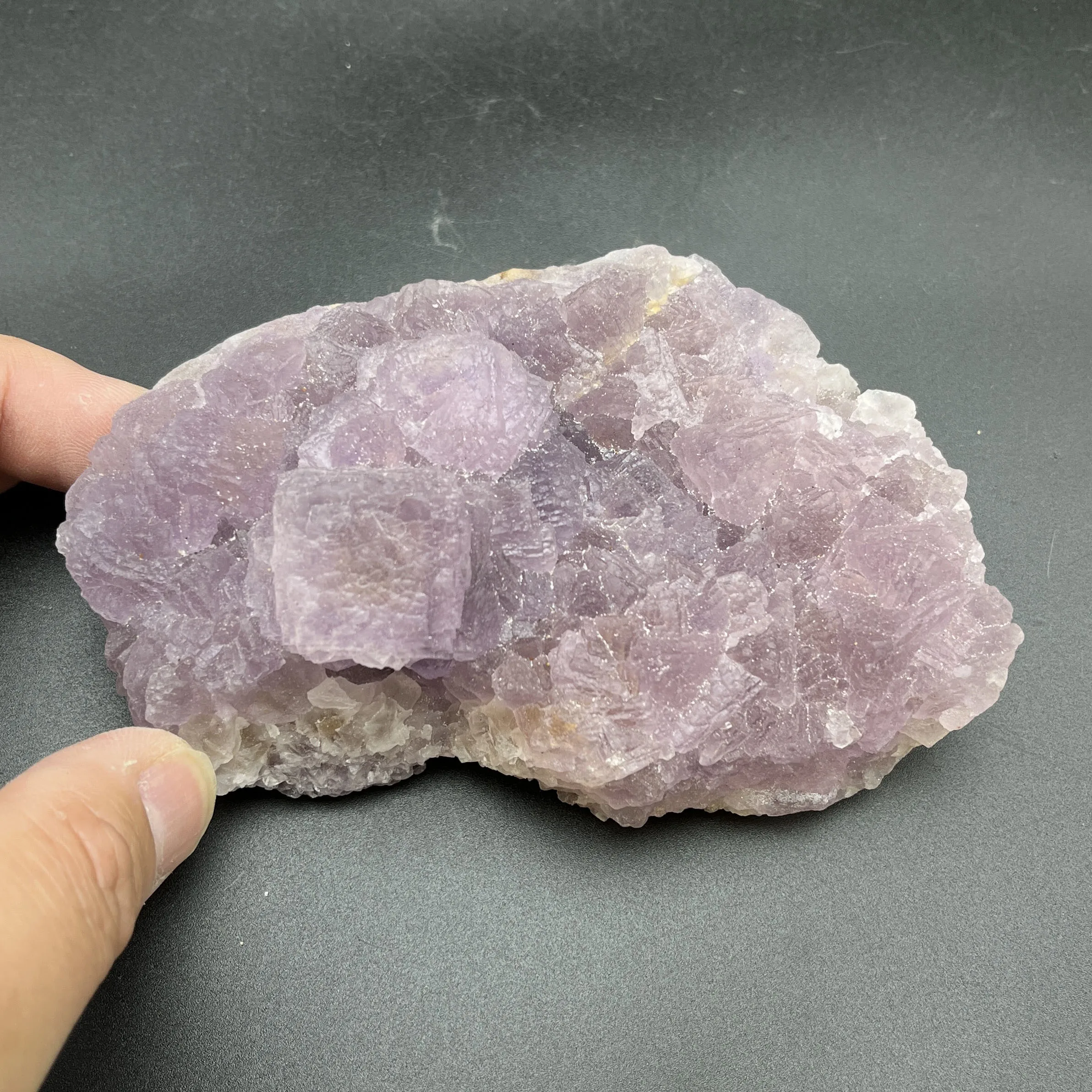 Natural Anhui purple fluorite mineral specimen crystal wind water healing stone