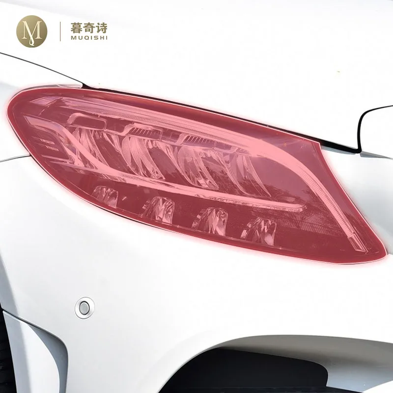 

pre cut car exterior headlight scratch resistant TPU protective film transparent For Mercedes Benz Class-C W206 2020-2024