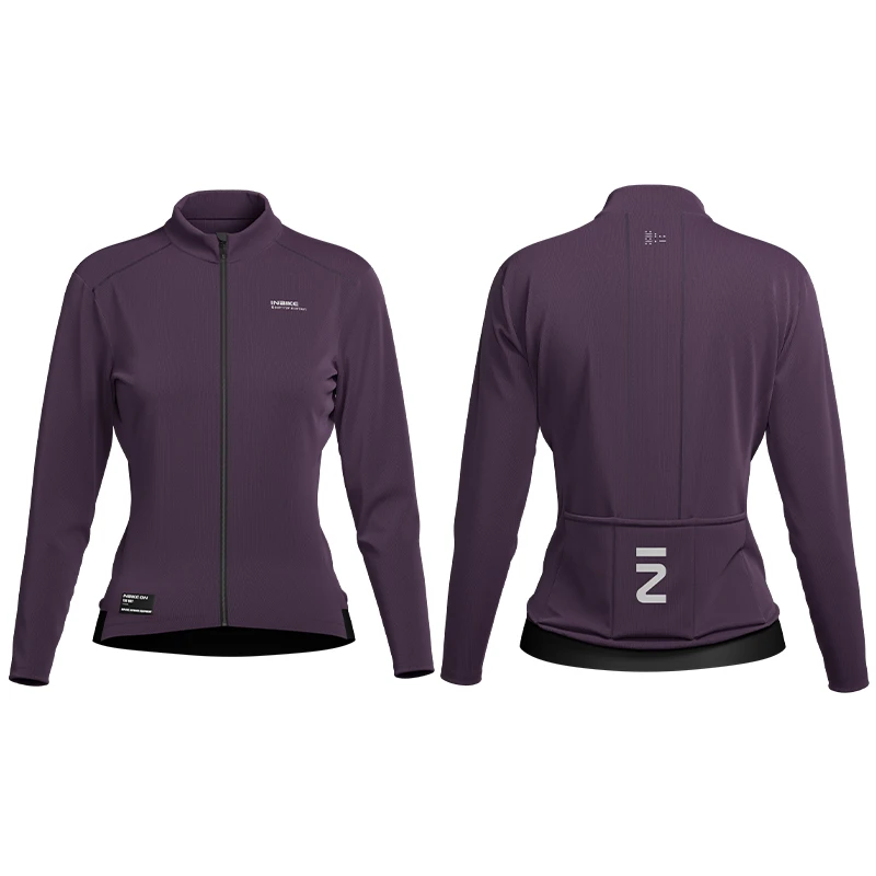 INBIKE Winter Fleece Damen Fahrradtrikot Thermo MTB Fahrradbekleidung Rennradjacke Winddichte Fahrradjacke mit 3 Taschen