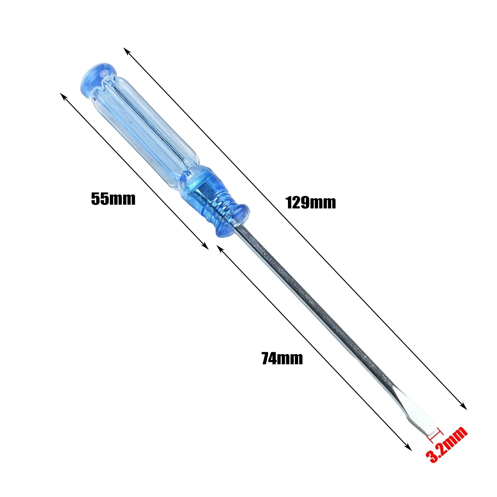 1/2pcs Slotted Cross Screw Driver Transparent 130mm Length 3mm Head Magnetic Flat Head Screwdriver For Phone Laptop Repair Tools