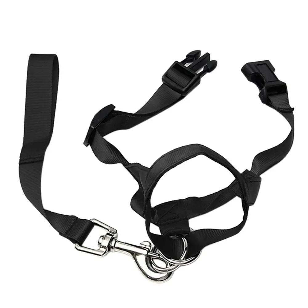 Adjustable Anti Barking Non Pull Dog Muzzle Dog Halter Leader Harness Dog Head Collar_voghion.com