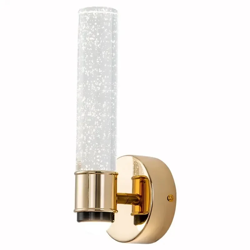 

Interior Home Decoration Glass Tube Lampshade Metal Wall Lamp Villa Hotel Nordic Wall Lamp Indoor Modern Gold Luxury LED Wall