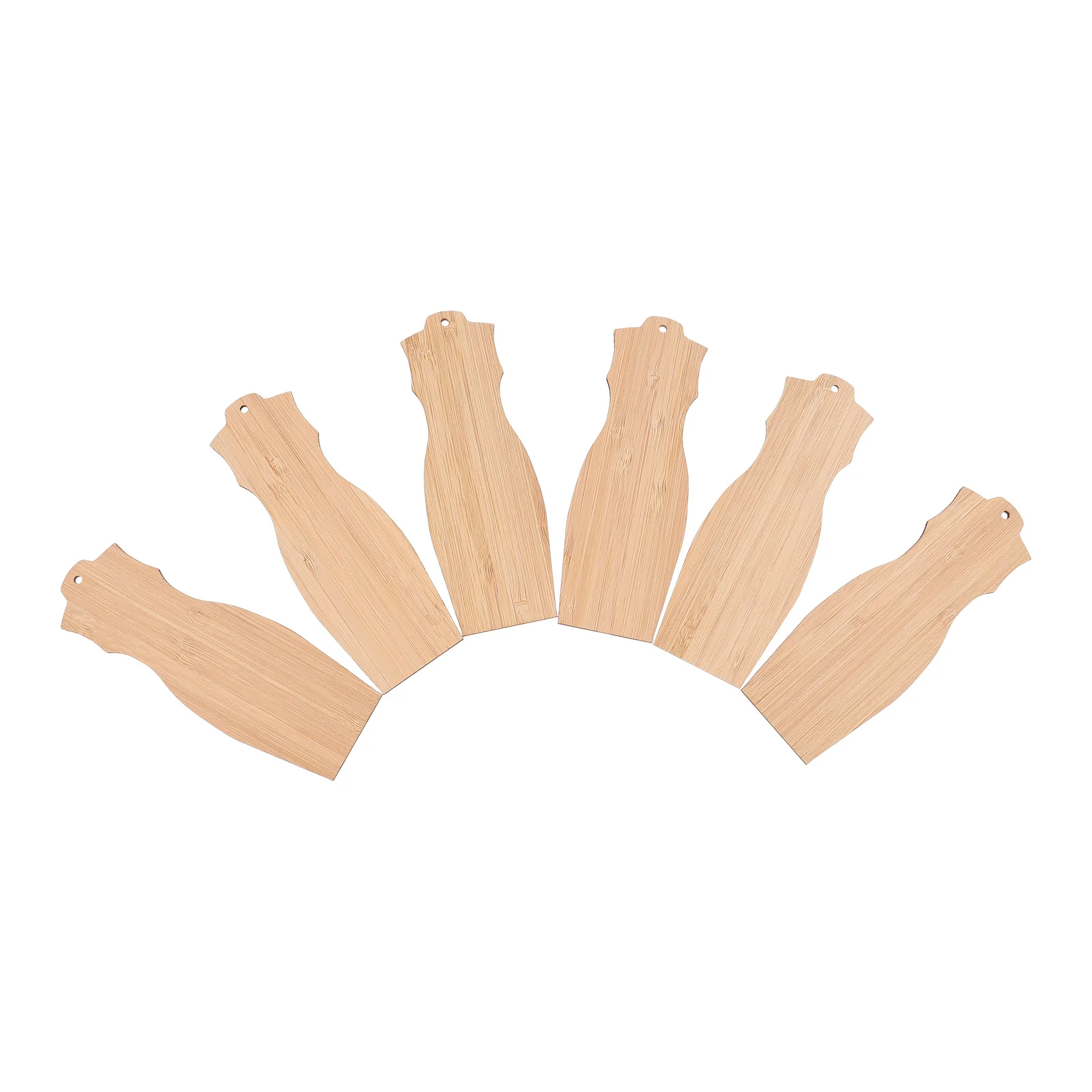 6 قطع من الإشارات المرجعية المصنوعة من الخيزران DIY جرافيتي فارغة هدية إبداعية غير مكتملة لطلاب التخرج في المدارس وحفلات أعياد الميلاد