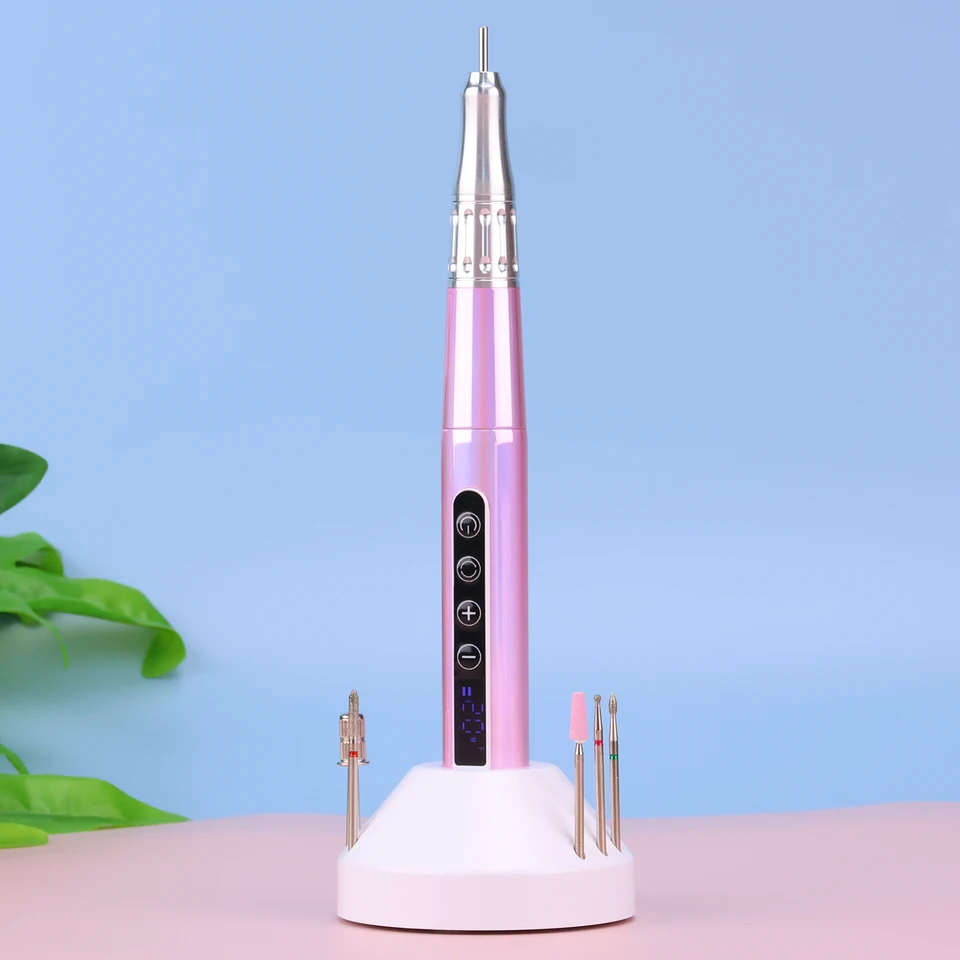 Taladro de Uñas Portátil Inalámbrico USB de 35000 RPM, Lima de Uñas Eléctrica Recargable Profesional para Cutículas y Pulido 5