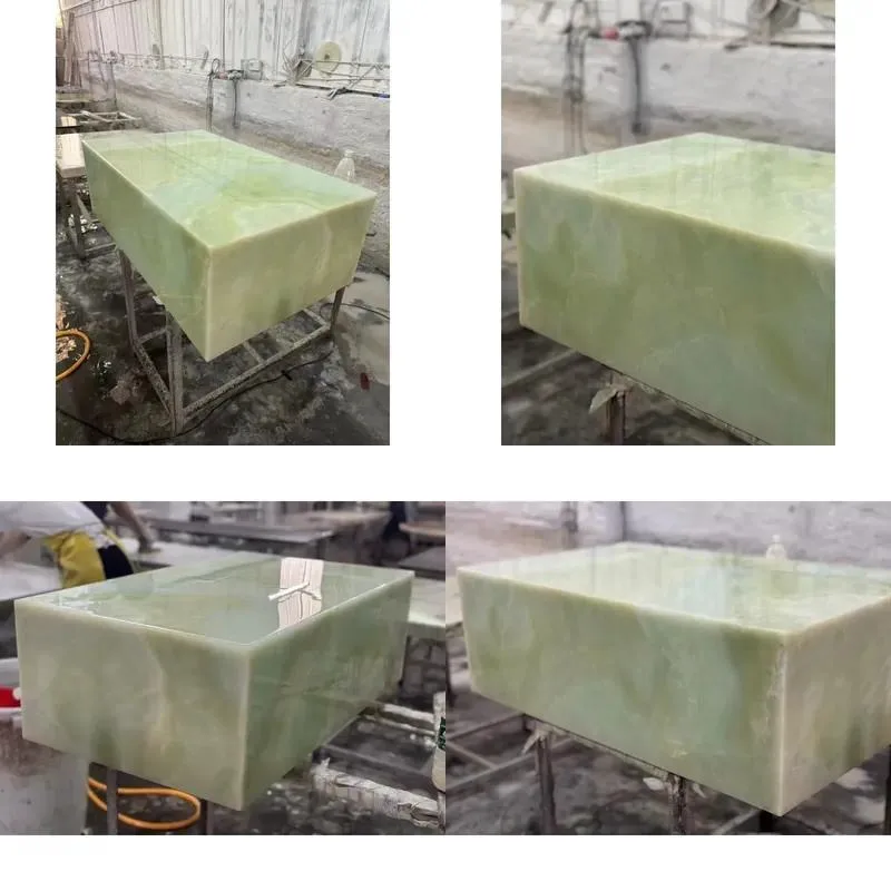 Imported Natural Agate Coffee Table Modern Polished Villa Indoor Living Room Custom Box Side Table