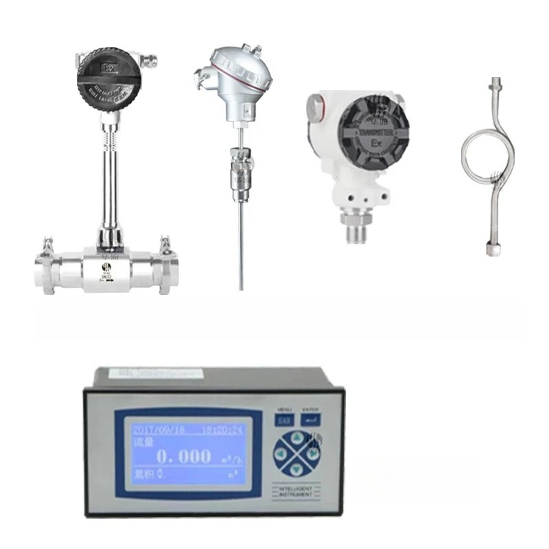 Intelligent split vortex flowmeter high temperature boiler gas pressure flow nitrogen