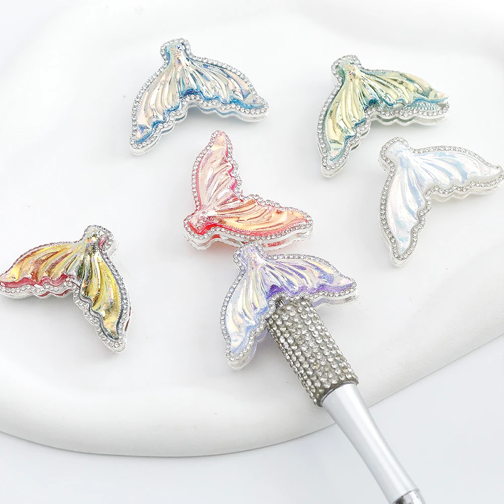 

Cordial Design 30Pcs 31*43MM Acrylic Beads/Fish tail Shape/Jewelry Findings & Components/Rhinestone Effect/Hand Made/DIY #20322