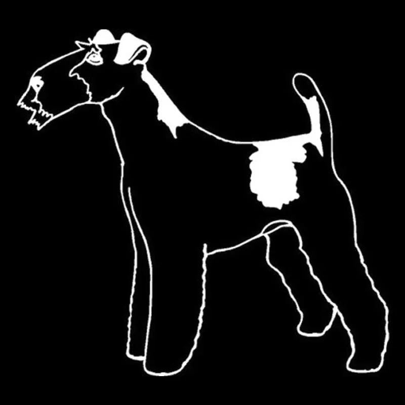 

Black/Silve Fox Terrier Dog Car Stickers Creative Vinyl Decal Car Styling Bumper Decorative Accessories 13.2*12.1CM