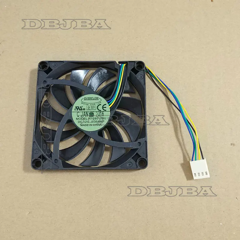 For Everflow R128010BU 80mm 10mm Slim Cooler Heatsink Fan 80X80X10mm 12V 0.35A