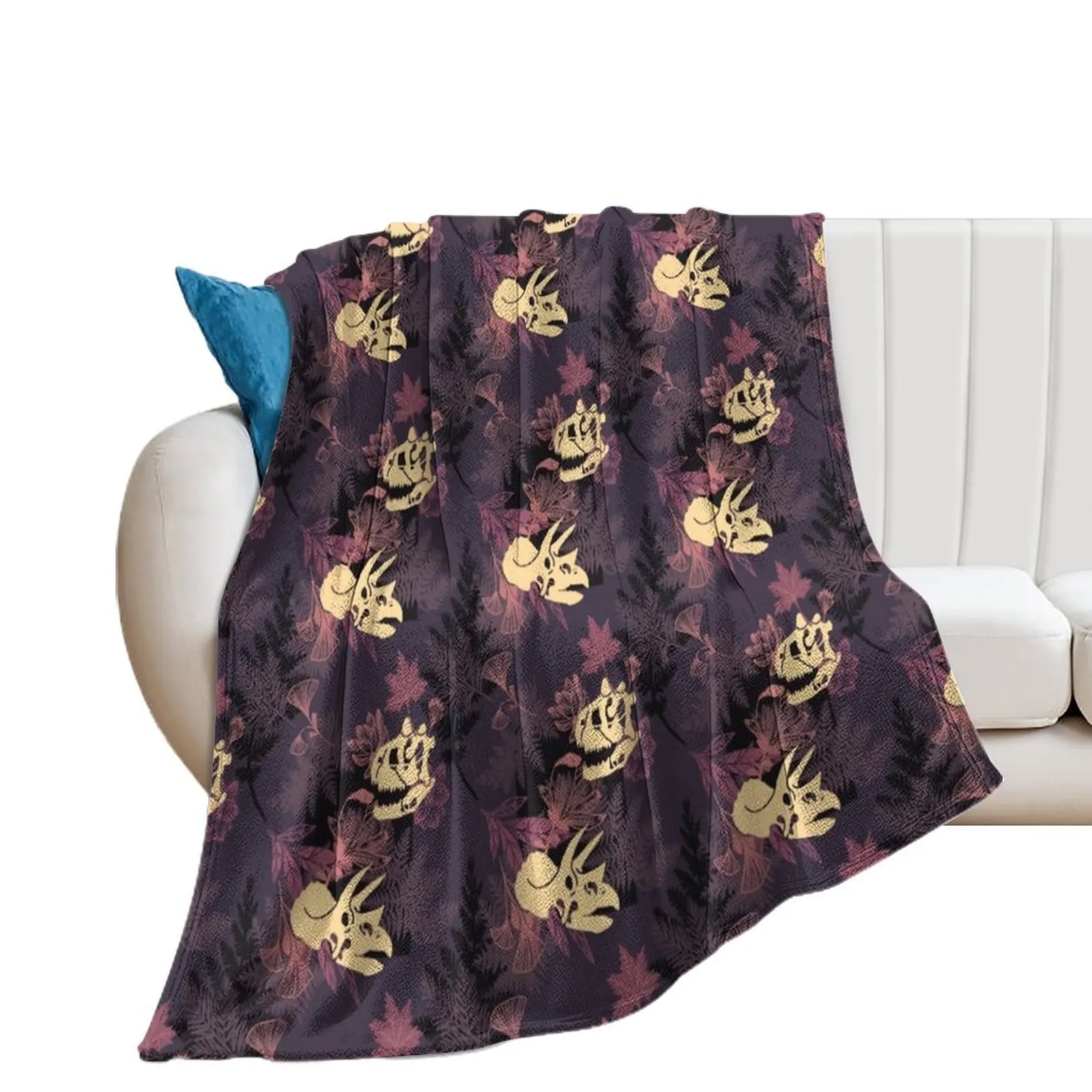 Carnotaurus and Triceratops are very good friends Throw Blanket Luxury Designer Shaggy halloween Hair Blankets