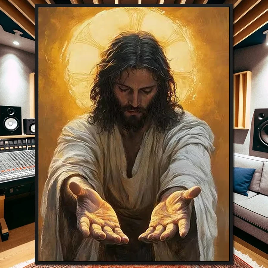 

5D DIY Алмазная вышивка Картина Портретное искусство Христа Иисуса в религии Алмазная картина Вышивка крестиком Мозаика Новое настенное искусство