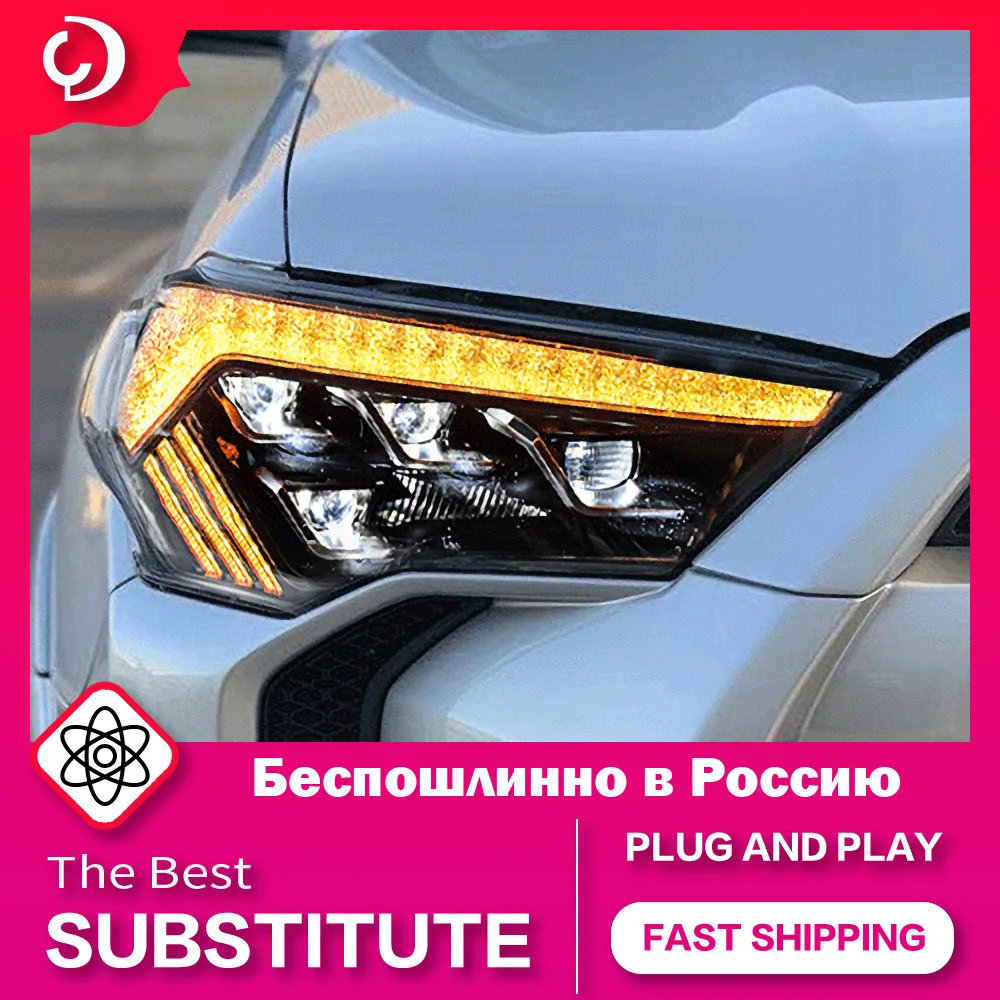 AKD Car Styling Headlights for Toyota 4 Runner Head Lamp 2014-2020 LED Headlight DRL Head Lamp Led Projector Automotive