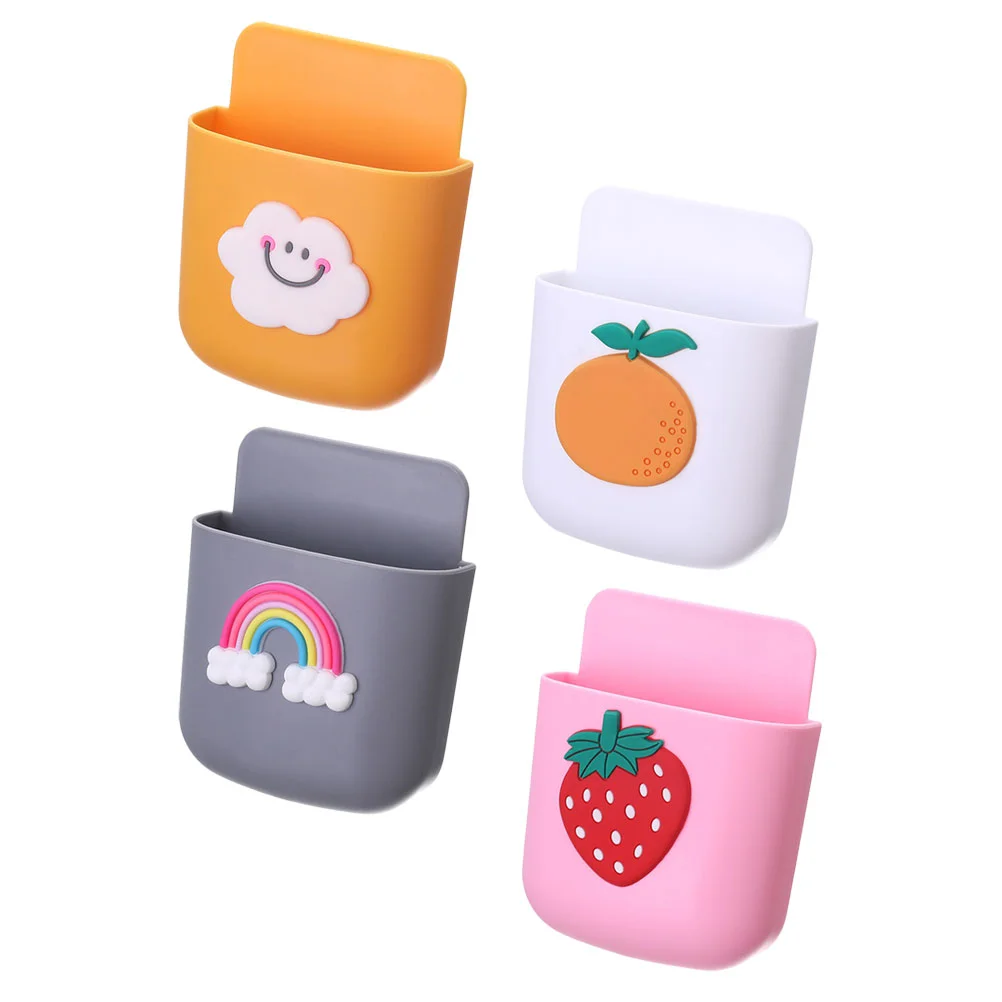 

4 Pcs Air Conditioner Wall Hanging Cell Phone Stand Holder Storage Box Office