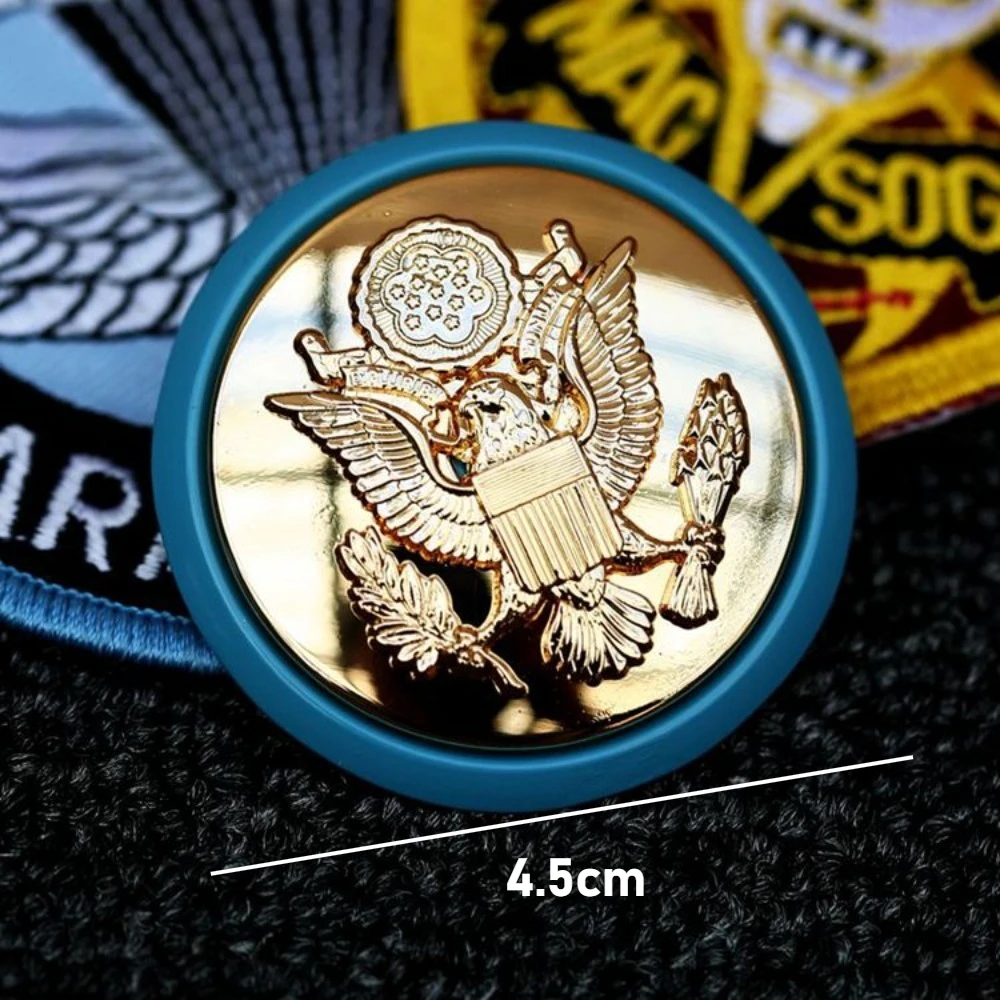 Military Enthusiasts Metal Shoulder Badges Circular Cap Emblem Infantry Metal Badge Collection Decoration Pins Gifts