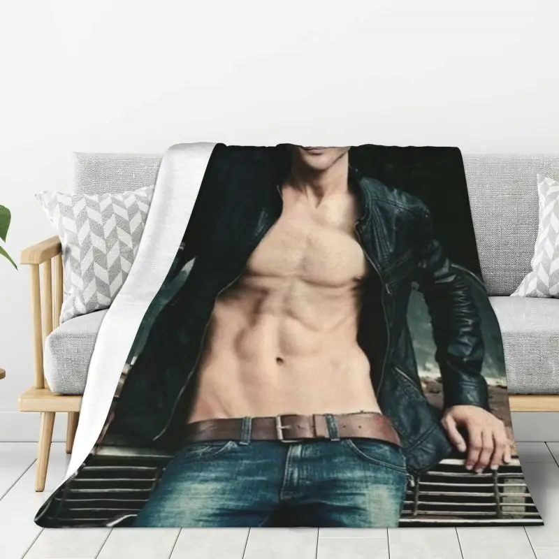 Custom 3D Print The Vampire Diaries Blankets Comfortable Soft Flannel Autumn Ian Somerhalder Throw Blanket Couch Outdoor Bedroom