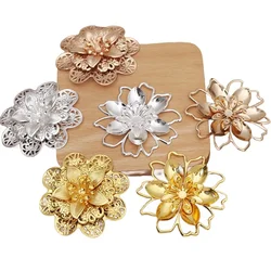 BoYuTe (20 Pieces/Lot) 56MM Multi-Layer Metal Iron Flower Base Materials Factory Supply DIY Handmade Jewelry Accessories