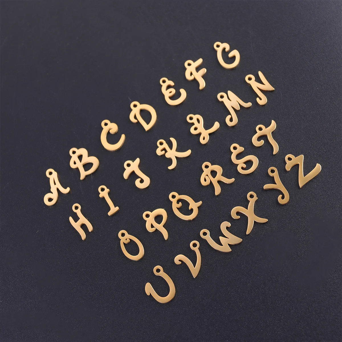

26 Pcs Diy Jewelry Pendants Pendants Stainless Steel A Z Charms DIY Jewelry Accessories Necklace Bracelet Earrings Crafts