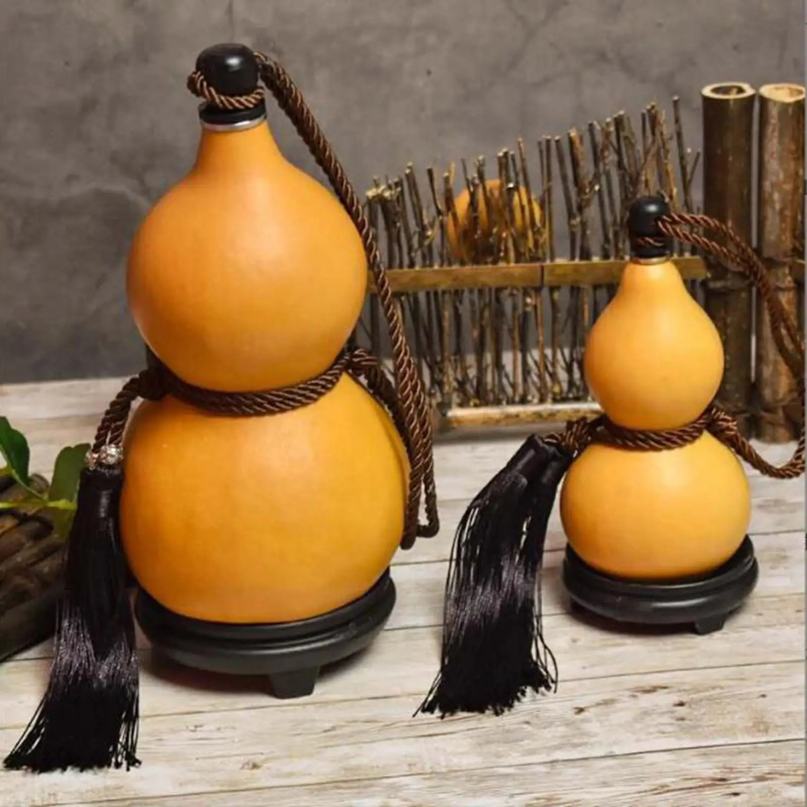 250ML Gourd Wine Bottle Purple Clay Hip Flask Retro Sealed Household Alcohol Pot Bar Tools Handmade Gourd Decoration