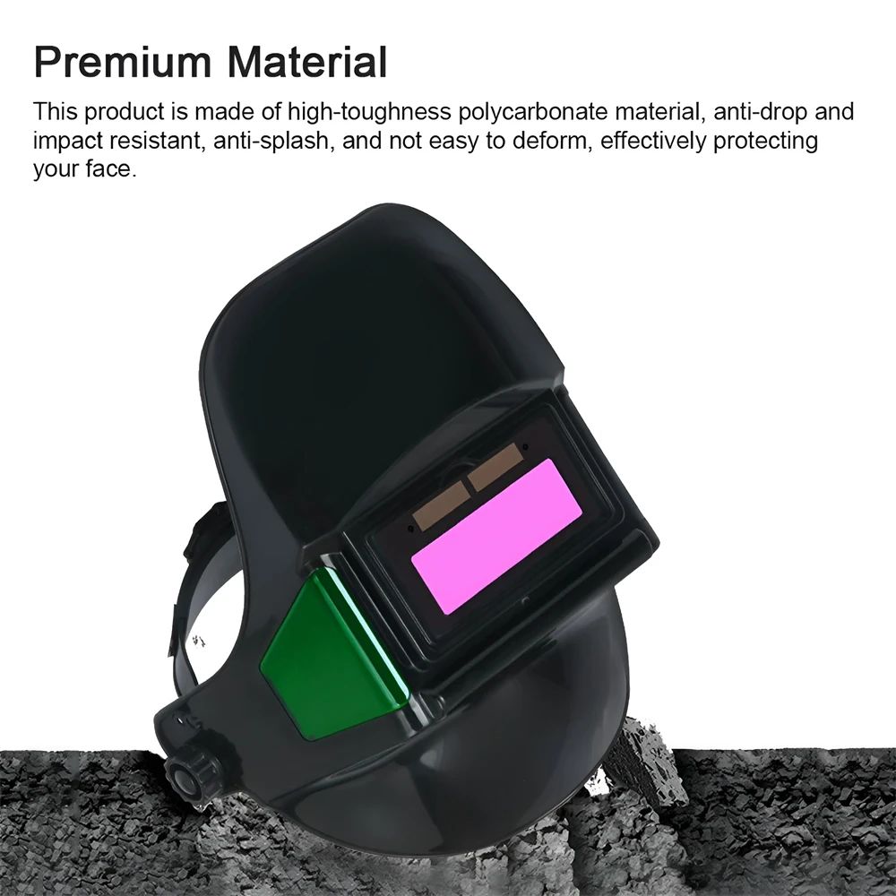 Welding Mask Solar Automatic Dimming Large View True Color 130℃ High Temperature Resistant Welder Auto Darkening Welding Helmet