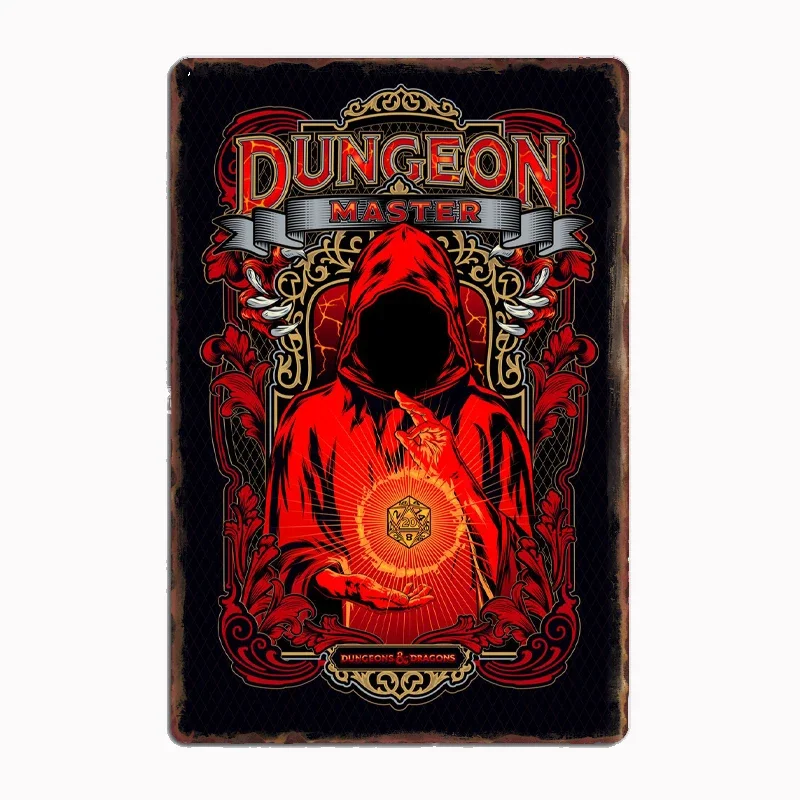 

Vintage Dungeon Master Posters Metal Sign Kitchen Wall Art Decor Garage Room Decor Tin Home Decor