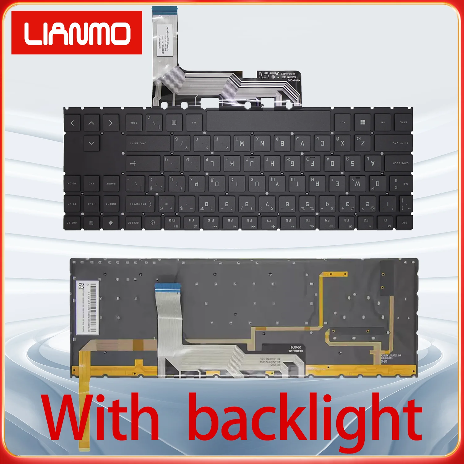 Hungarian/Canadian French/Italian/Japanese/Portuguese/Romania/UK layout for HP 15-EN 15-EK 15t-EK 15Z-EN RGB backlight keyboard