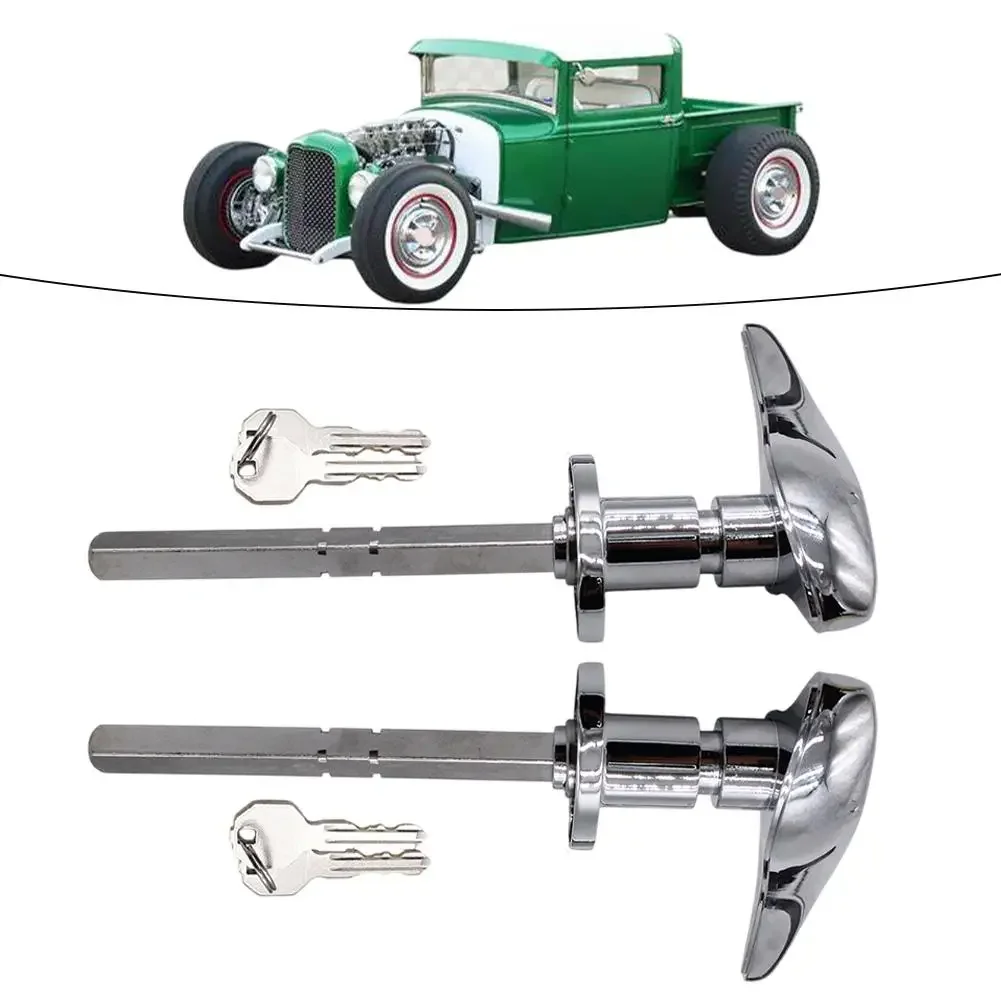 

2Pcs Sliver Stainless Steel Car Outside Locking Door Handles For Ford 3 Window Coupe 1932-1934 Replacement Car Accessories