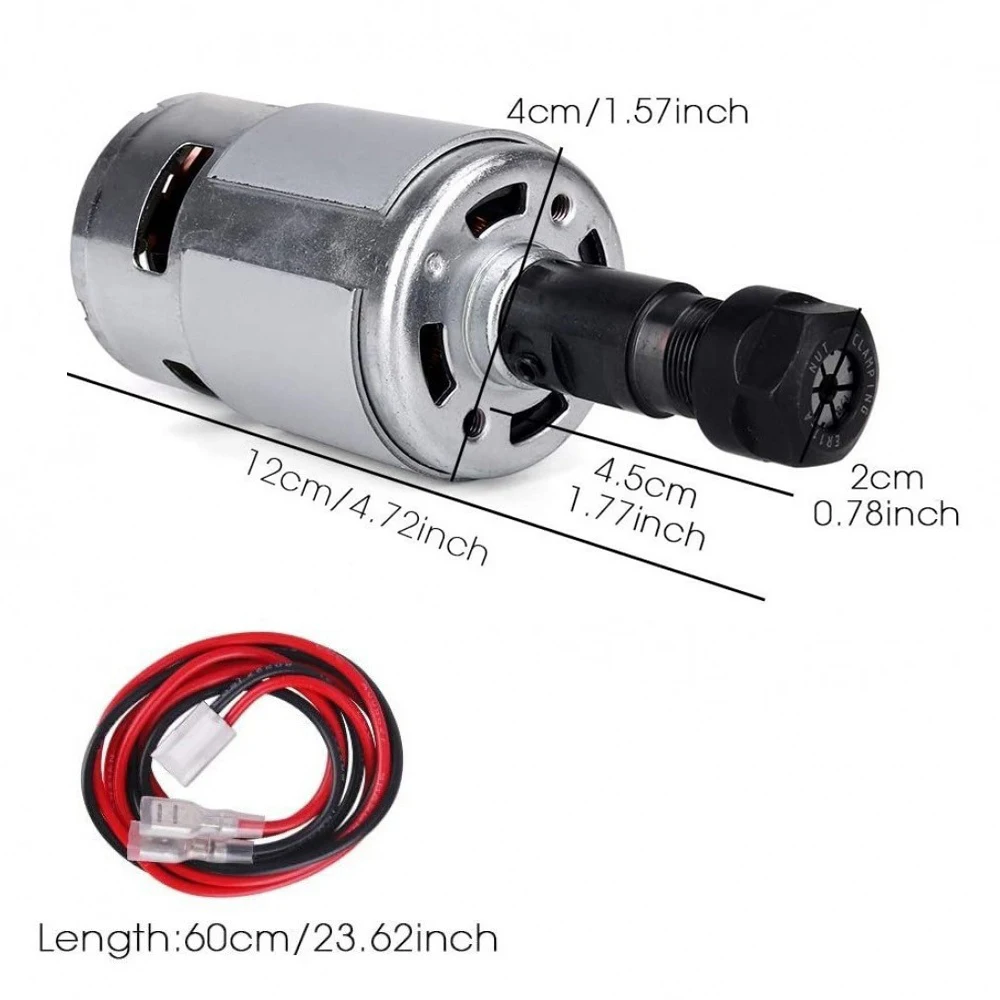 DC12V-24V High-torque 775 Motor 20000RPM 80W High-power 1.5A 775 DC Motor Set CNC3018 CNC Laser Engraving Machine Accessories view 2
