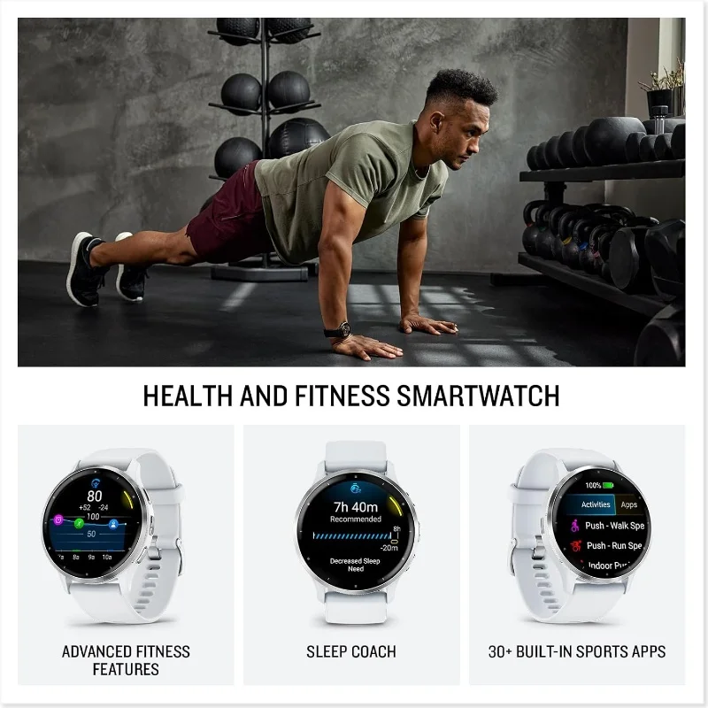100% العلامة التجارية الجديدة Garmin Venu 3/Venu 3S Smartwatch AMOLED شاشة تعمل باللمس مدرب النوم وظيفة الصوت المتقدمة للصحة واللياقة البدنية