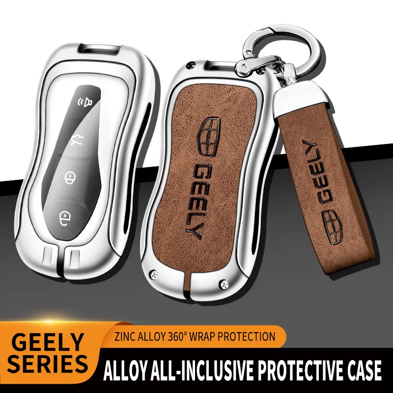 For Geely Coolray X6 Emgrand Global Hawk GX7 Azkarra Tugella FY11  Accessories Car-Styling Keychain Car Remote Key Case Cover