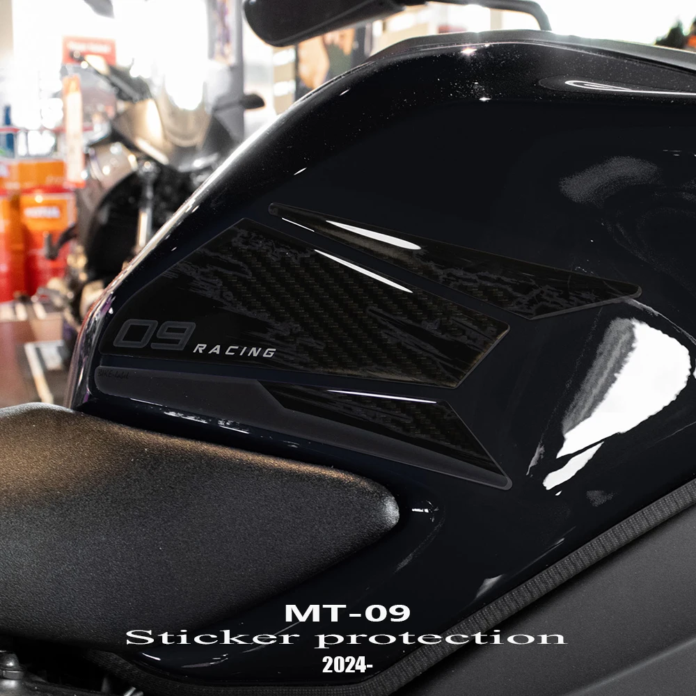 

MT09 Accessories 3D Motorcycle Fuel Tank Protection Kit For MT-09 MT 09 2024 MT09 Side Fuel Tank Pad Sticker